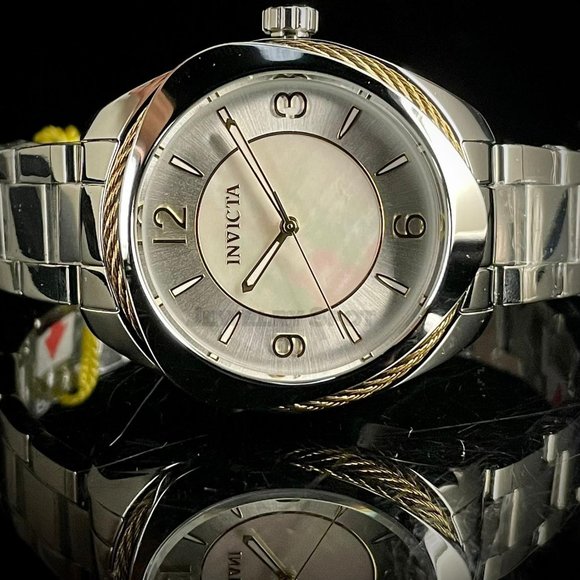 NEW Invicta Bolt 38MM Silver MOP Dial Quartz Silver Bracelet Watch - Picture 2 of 10